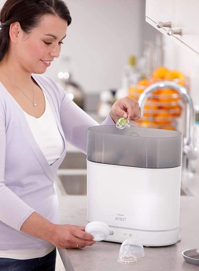 4-In-1 Electric Steam Sterilizer - White/Grey