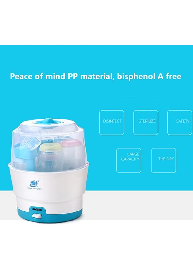 Baby Bottle Sterilizer Bottle Steam Sterili-zer for Baby Bottles BPA Free Pacifiers Breast Pumps Large Capacity and 99.99% Cleaned in 8 Mins Holds up to 6 Bottles Easy to Operate