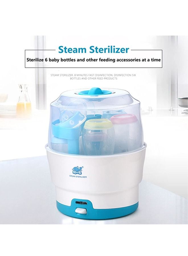 Baby Bottle Sterilizer Bottle Steam Sterili-zer for Baby Bottles BPA Free Pacifiers Breast Pumps Large Capacity and 99.99% Cleaned in 8 Mins Holds up to 6 Bottles Easy to Operate