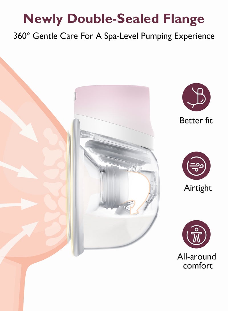 Hands-Free Double Breast Pump S12 Pro, Wearable Pump with Comfortable Double-Sealed Flange 24mm, 3 Modes And 9 Levels