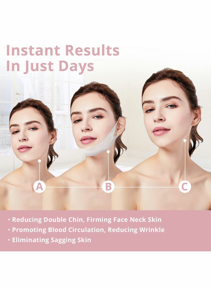 V-Shaped Slimming Face Mask, Double Chin Reducer Lift Tape, Jawline Shaper Strap Neck Tape Lifting Mask for Firming and Tightening Skin