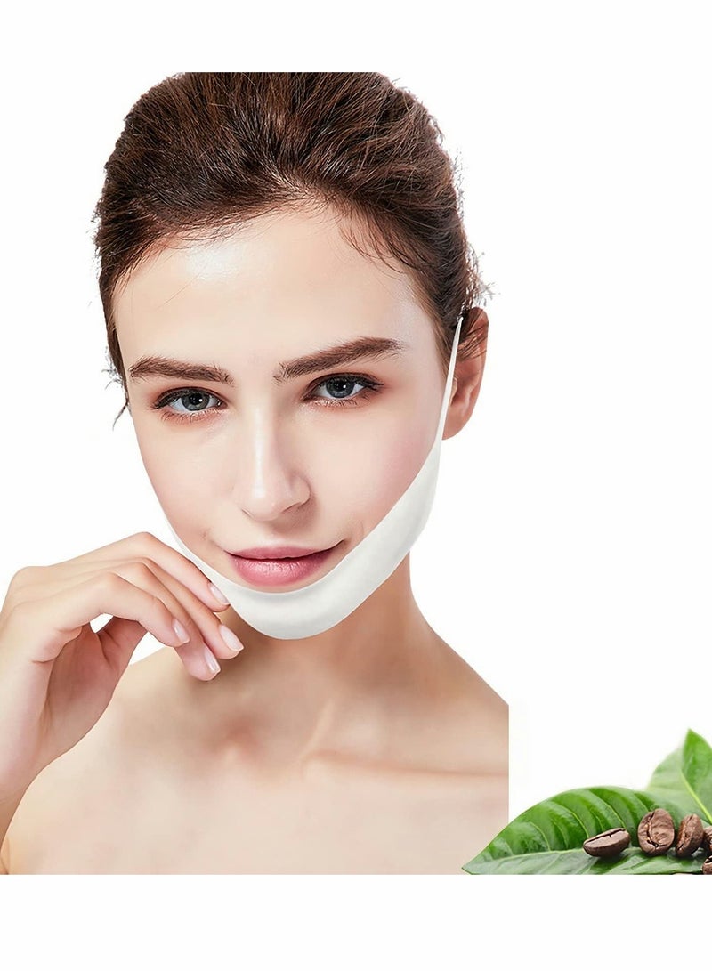 V-Shaped Slimming Face Mask, Double Chin Reducer Lift Tape, Jawline Shaper Strap Neck Tape Lifting Mask for Firming and Tightening Skin