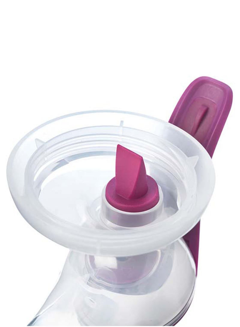 Made For Me Single Manual Breast Pump, Strong Suction, Soft Feel, Ergonomic Handle, Portable And Quiet Breastmilk Pump, Baby Bottle Included