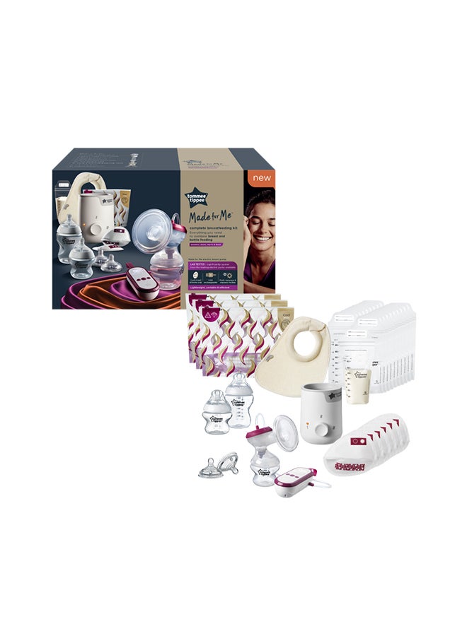 Complete Breastfeeding Kit - MadeFor Me Electric Breast Pump, Baby Bottle And Food Warmer And Breastfeeding Accessories