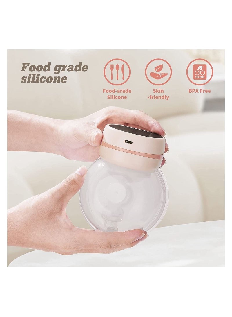 Breast Pump Electric,Wearable Breast Pump,Low Noise & Hands-Free Breast Pump,Portable Breast Pump with 3 Modes 9 Levels,Memory Function Rechargeable Single Milk Extractor with Massage Mode