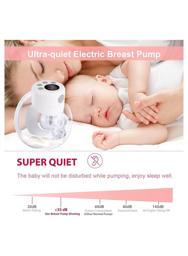 Silent Electric Double Hands Free Wearable Pump With Massage Mode, USB Rechargeable