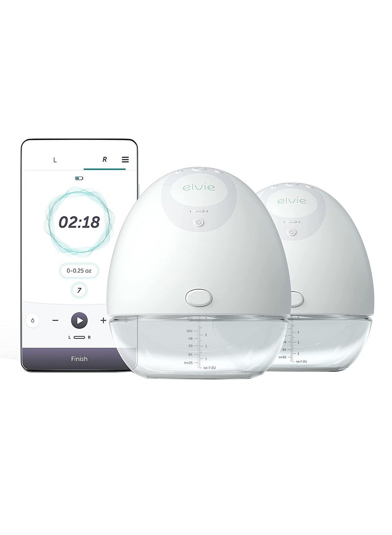 Hands Free Discreet Portable Wearable Double Electric Breast Pump With App - The Smallest, Quietest Electric Breast Pump, 24MM/28MM, Breast Shields Included