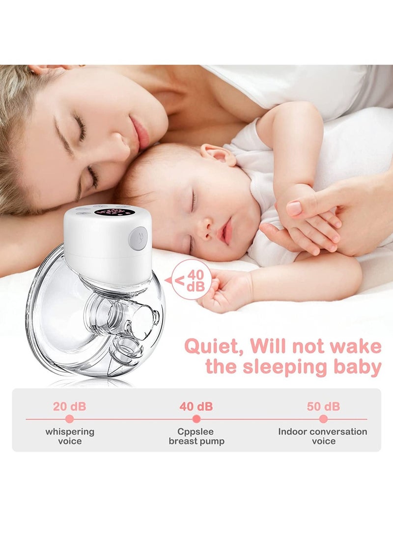 Hands Free, Wearable, Portable, Wireless Electric Breast  Breast Pump With 2 Mode And 9 Levels, 2 Pieces