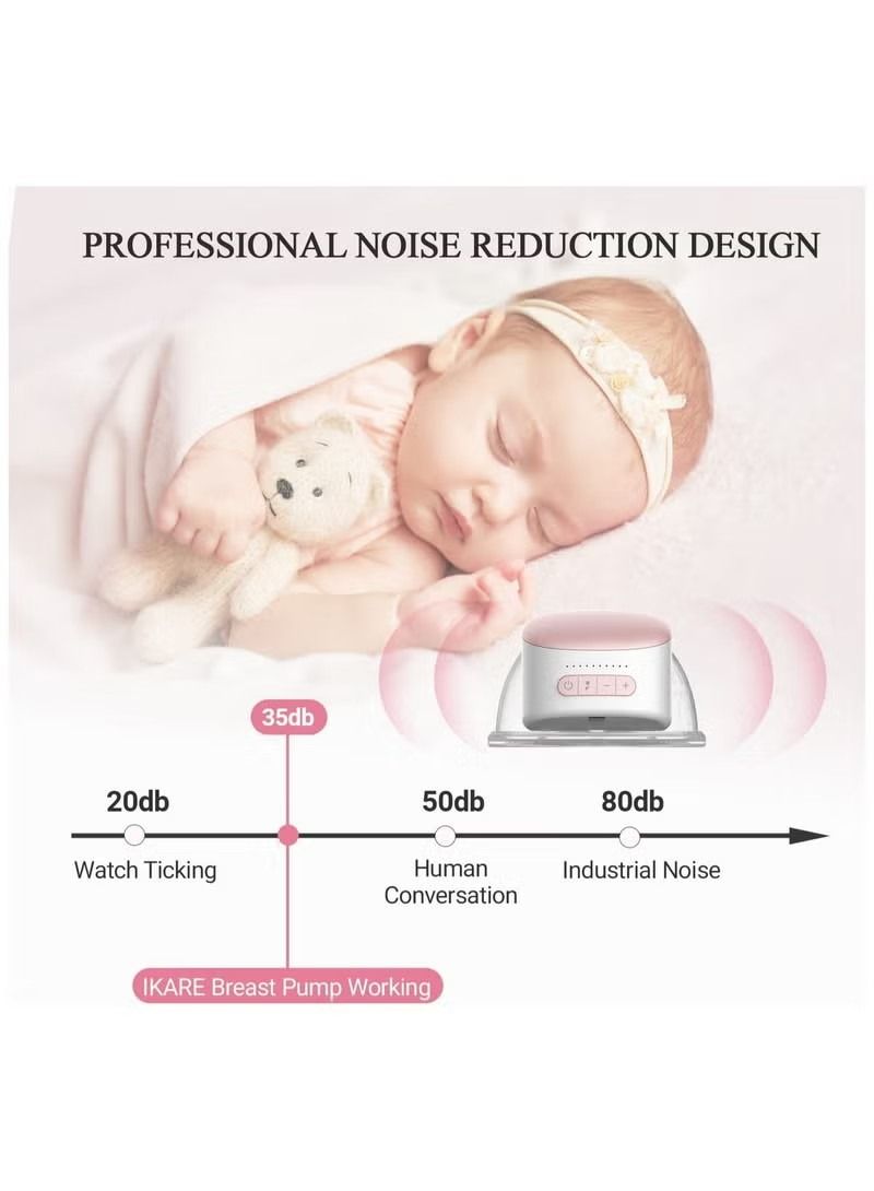 Wearable Breast Pump Hands Free, Pain Free Portable Electric Breastfeeding Pump with 3 Mode & 10 Levels, Rechargeable Milk Pump for Travel & Home