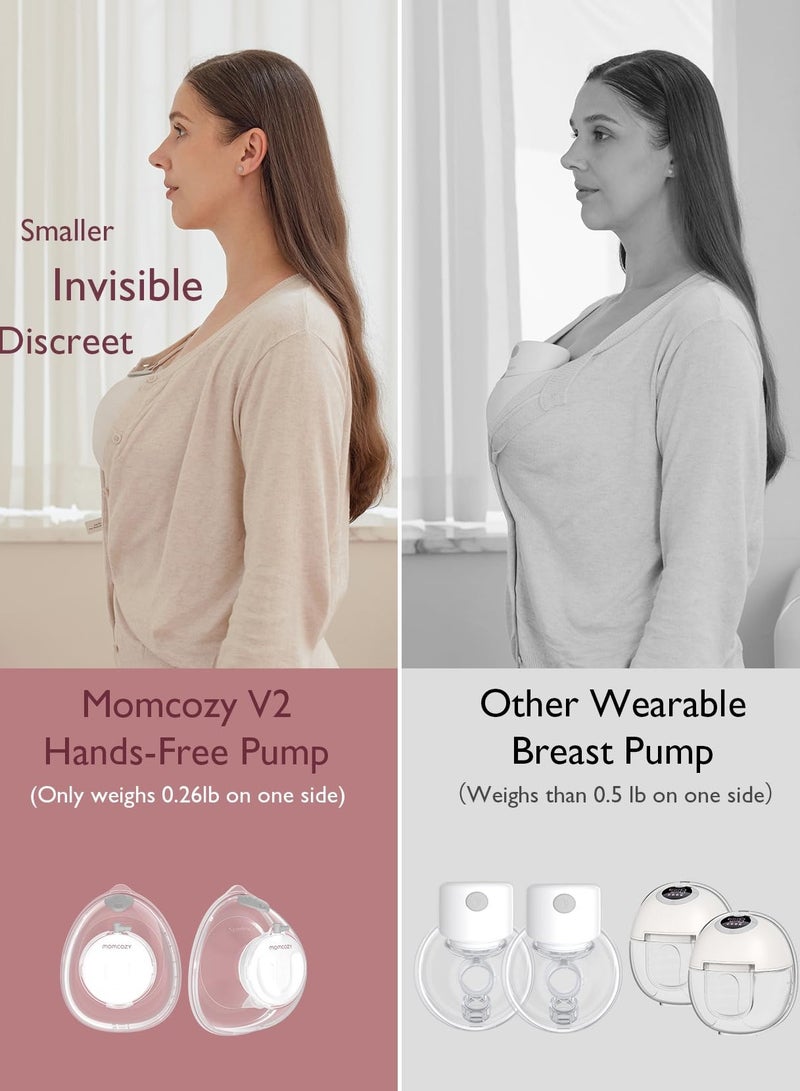 Painless, Potent, Wearable, Ultra-Light, Hands Free, Portable Double Electric Breast Pump V2 With 27 Pumping Combinations