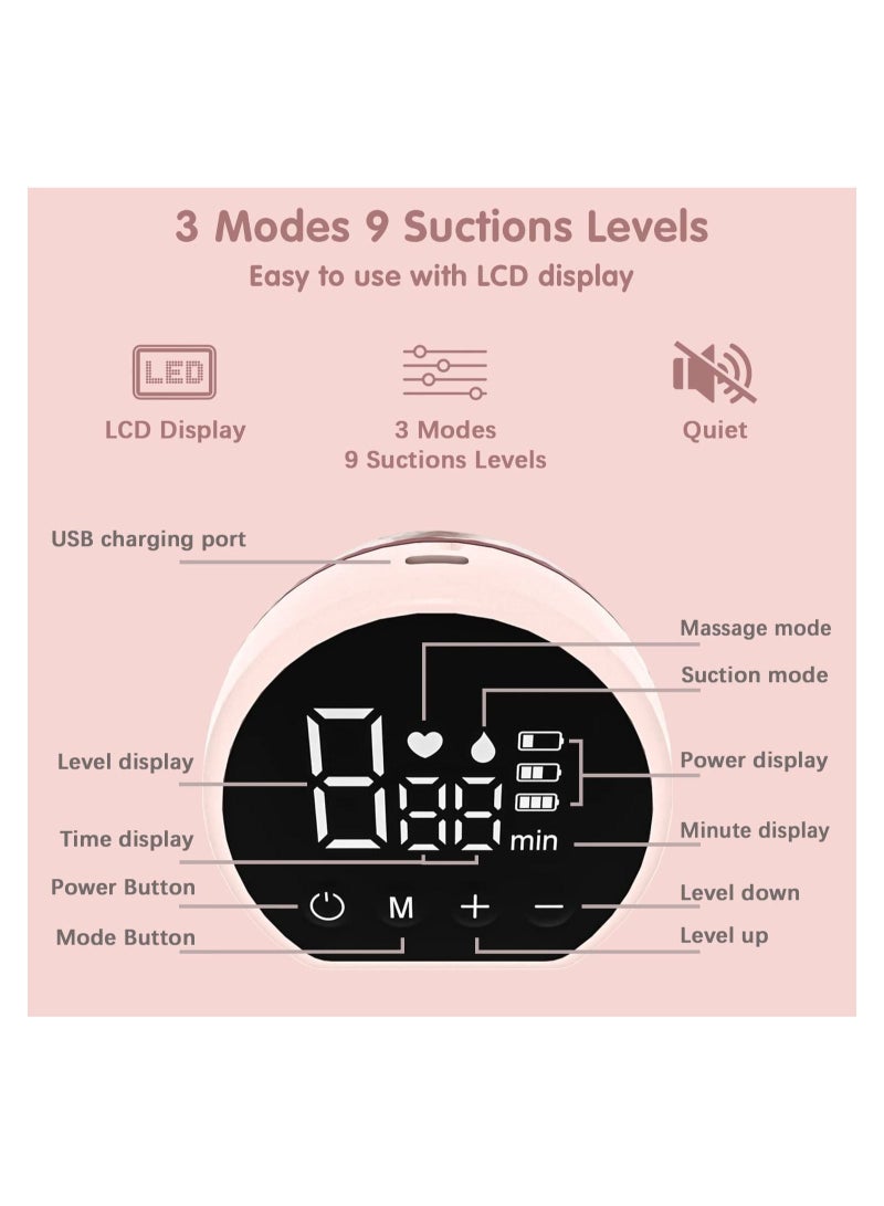 Wearable electric breast pump without hand assistance