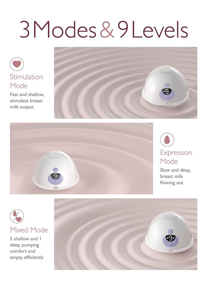 M5 Single Breast Pump Electric, Hands Free, Portable, 3 Modes and 9 Levels