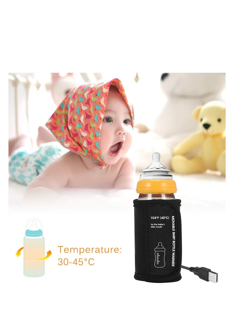 Portable Bottle Warmer for Travel, Car Baby Bottle Warmer, USB Portable Travel Bottle Warmer for Breastmilk Constant Temperature Feeding Bottle, Adjustable Design, Portable Baby Bottle Warmer