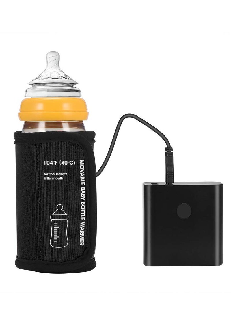 Portable Bottle Warmer for Travel, Car Baby Bottle Warmer, USB Portable Travel Bottle Warmer for Breastmilk Constant Temperature Feeding Bottle, Adjustable Design, Portable Baby Bottle Warmer