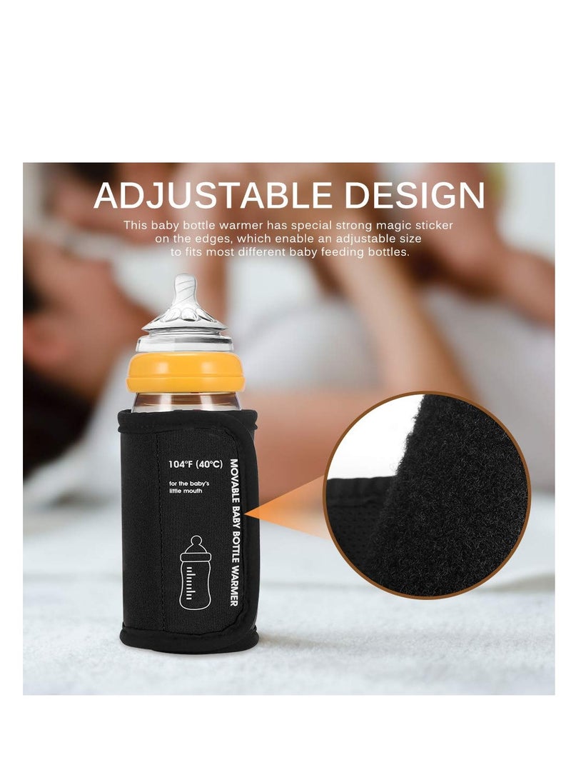 Portable Bottle Warmer for Travel, Car Baby Bottle Warmer, USB Portable Travel Bottle Warmer for Breastmilk Constant Temperature Feeding Bottle, Adjustable Design, Portable Baby Bottle Warmer