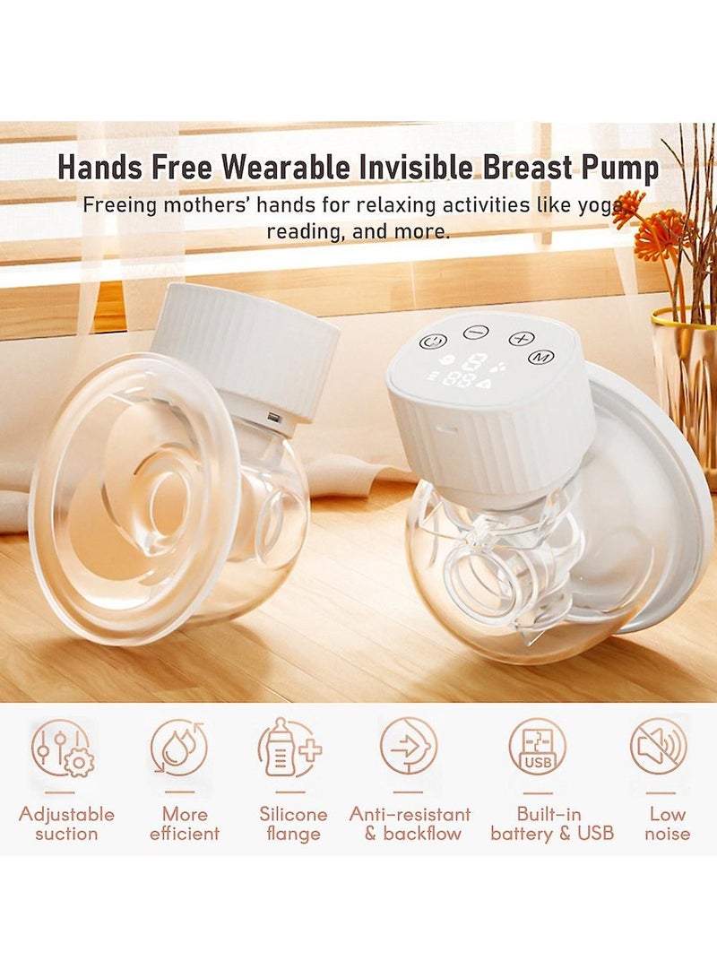 Portable automatic breast pump hands-free breast milk collector