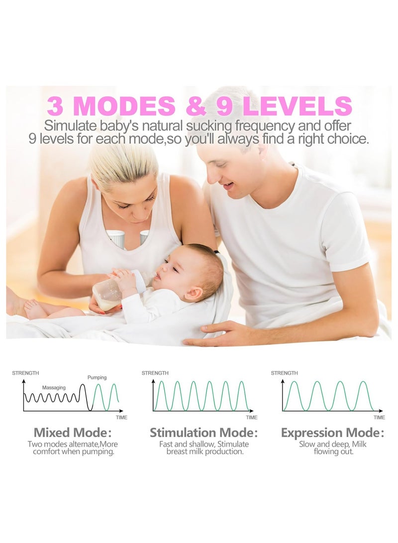 Portable automatic breast pump hands-free breast milk collector