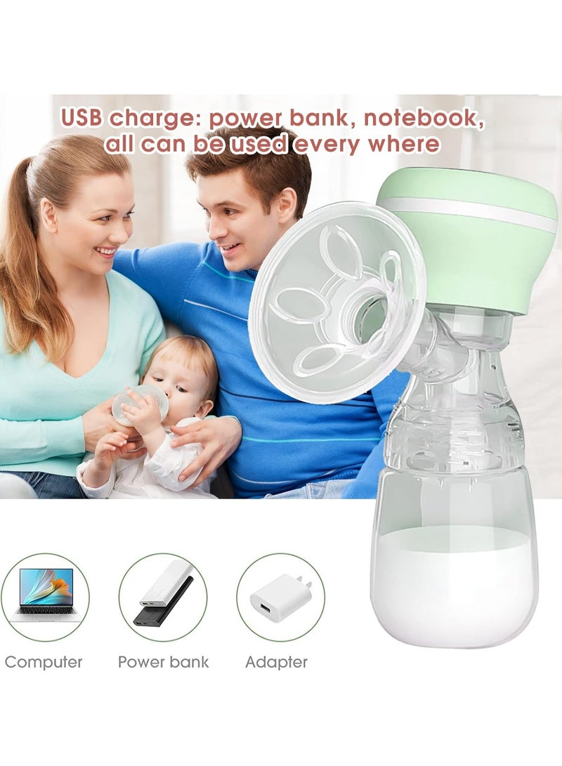 Set Of 2 breast pump fully automatic portable silent all-in-one Green