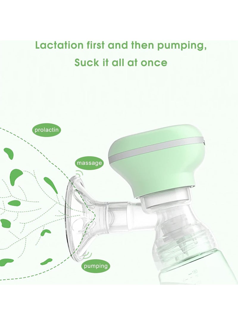 Set Of 2 breast pump fully automatic portable silent all-in-one Green