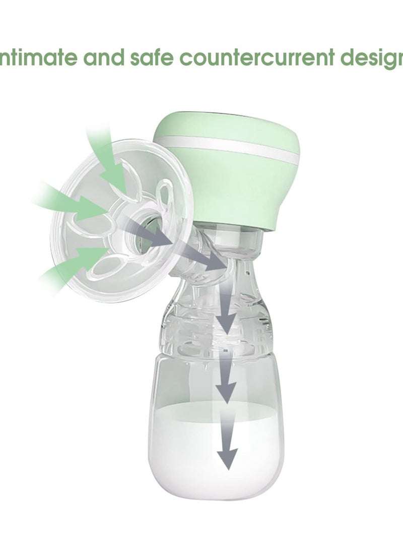 Set Of 2 breast pump fully automatic portable silent all-in-one Green