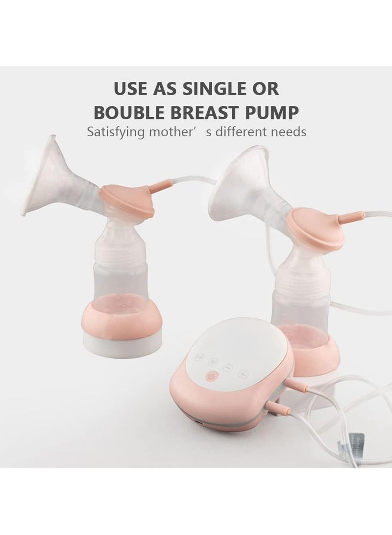 Electric breast pump portable silicone massage milking machine Pink