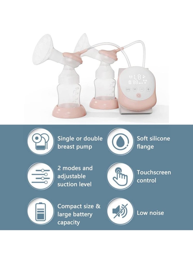 Electric breast pump portable silicone massage milking machine Green