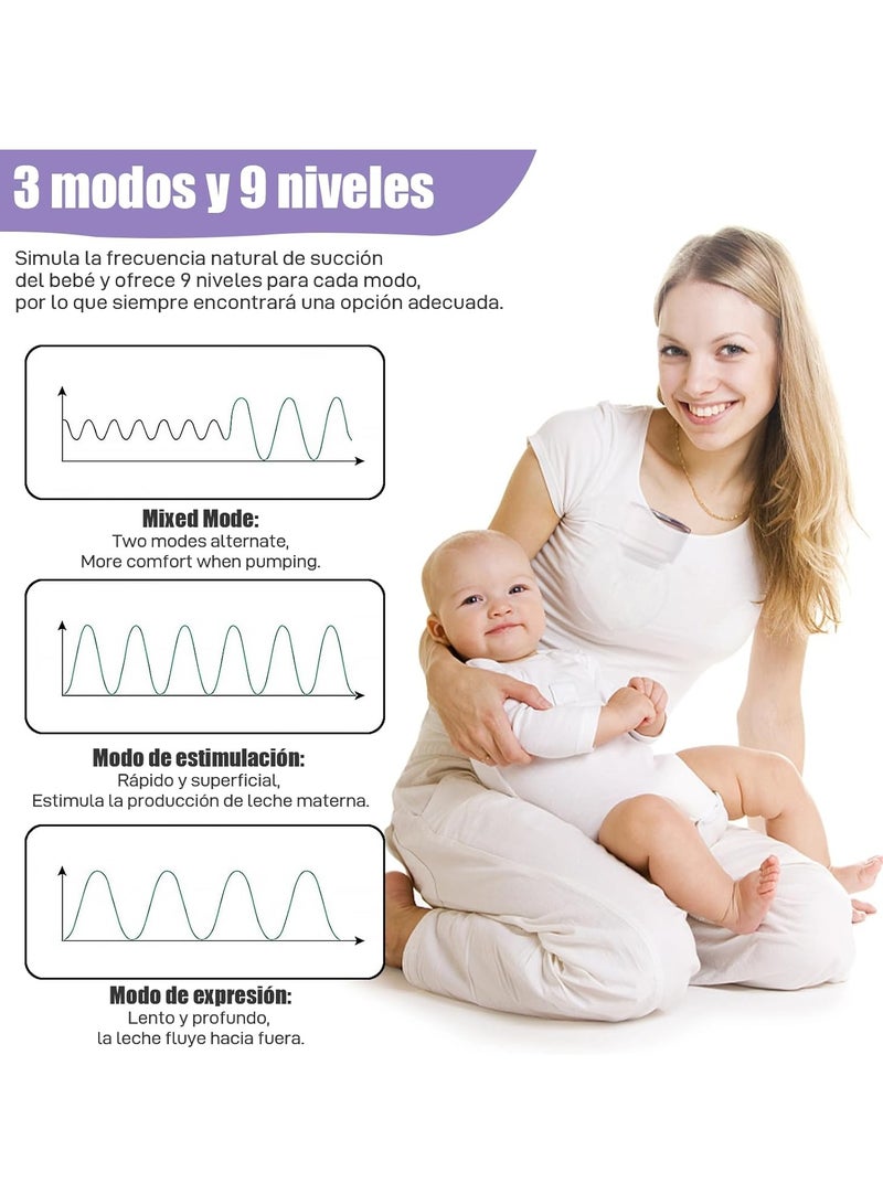 Set Of 2 Breast Pump Electric Hands-Free Breast Milk Fully Automatic Green