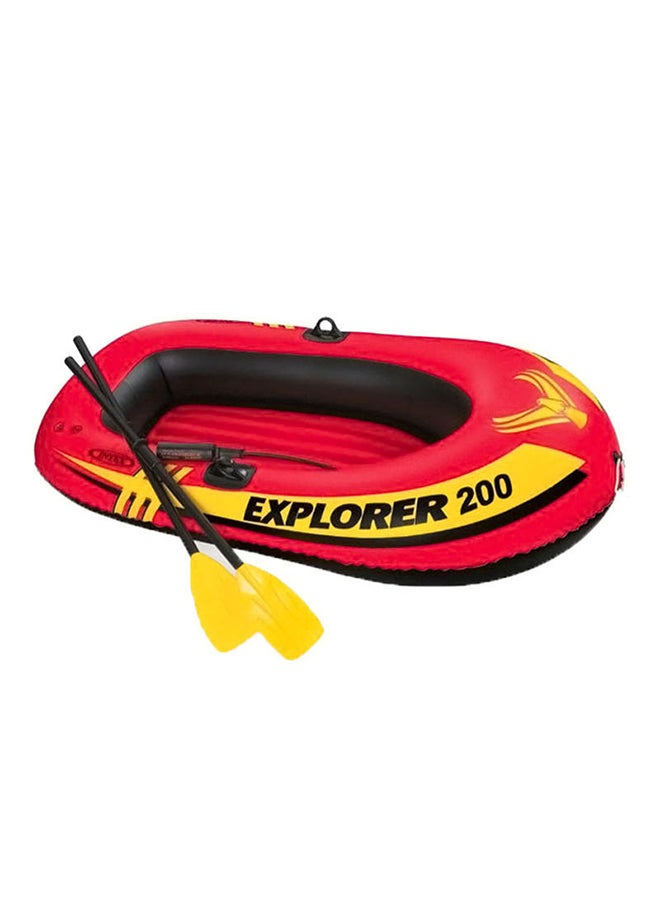 Comfort And Rigidity Inflatable Explorer 200 Boat, Orange/Yellow/Black 185x94x41cm