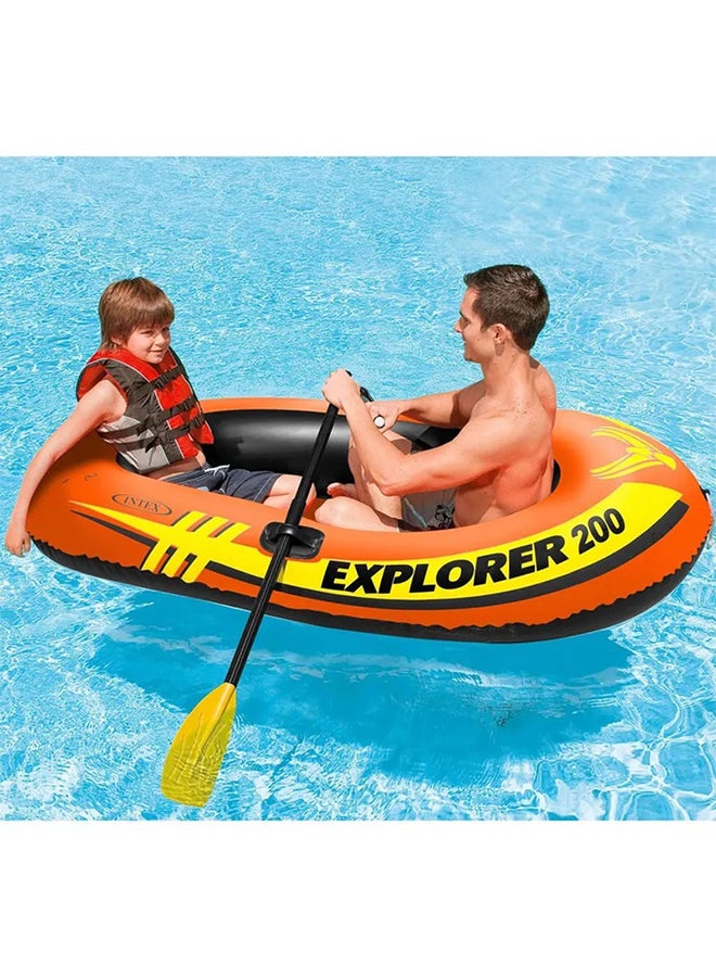 Comfort And Rigidity Inflatable Explorer 200 Boat, Orange/Yellow/Black 185x94x41cm