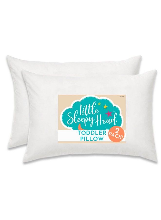 Toddler Pillow 13X18 Soft Hypoallergenic Toddler Pillows For Sleeping Best Kids Pillow For Better Neck Support Better Naps In Bed A Crib Or At Preschool! (2Pack)