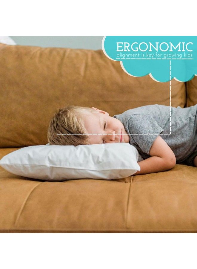 Toddler Pillow 13X18 Soft Hypoallergenic Toddler Pillows For Sleeping Best Kids Pillow For Better Neck Support Better Naps In Bed A Crib Or At Preschool! (2Pack)