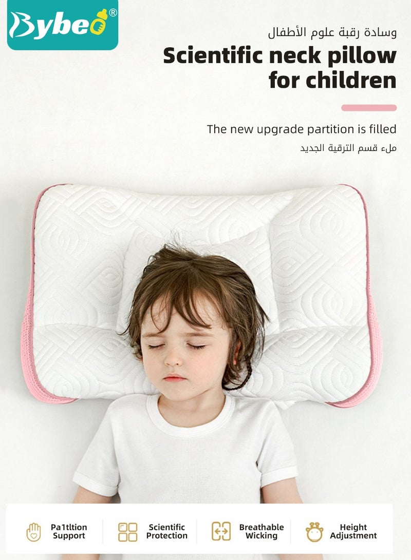 Toddler Pillow for Sleeping,  Kids Pillows with Ergonomic Spine-Protective Design, Ultra Supportive Memory Foam Material, for Babies, Infants, Toddlers, Children, Especially for child aged 6 to 12