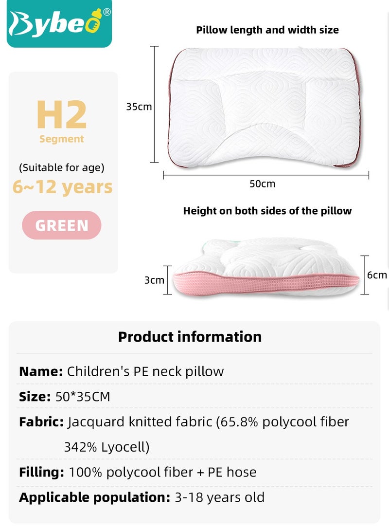 Toddler Pillow for Sleeping,  Kids Pillows with Ergonomic Spine-Protective Design, Ultra Supportive Memory Foam Material, for Babies, Infants, Toddlers, Children, Especially for child aged 6 to 12