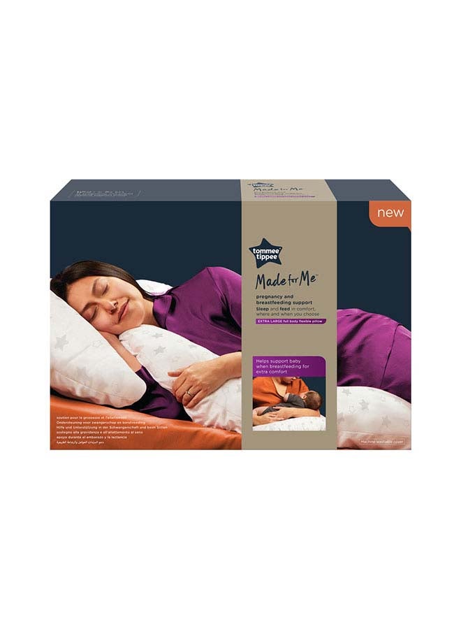 Pack Of 1 Made For Me Pregnancy And Breastfeeding Pillow Support, White