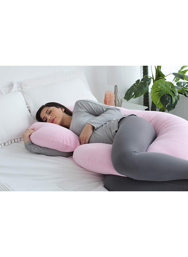 C Shape Pregnancy Pillow - Light Pink