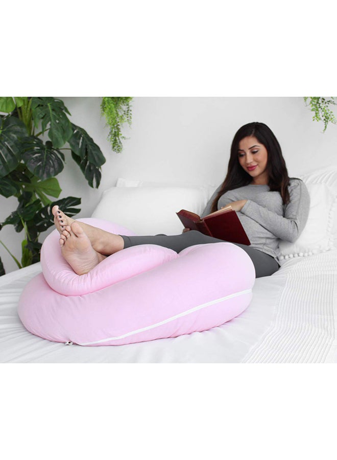 C Shape Pregnancy Pillow - Light Pink