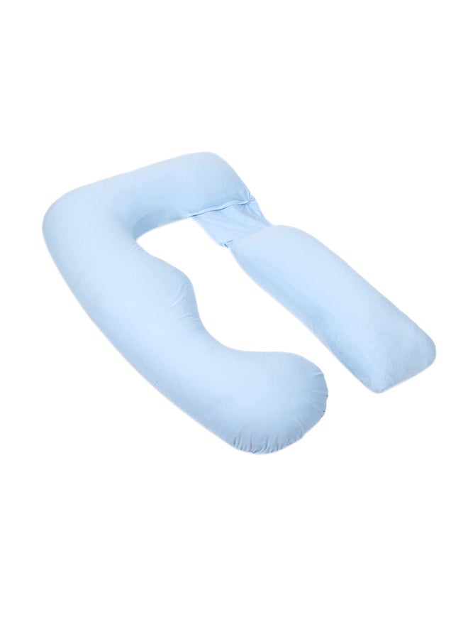 U-Shape Pregnancy Poly Pillow - Light Blue