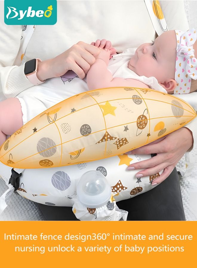 Nursing Pillow for Breastfeeding, Multi-Functional Original Plus Size Breastfeeding Pillows Give Mom and Baby More Support, with Adjustable Waist Strap and Removable Cotton Cover