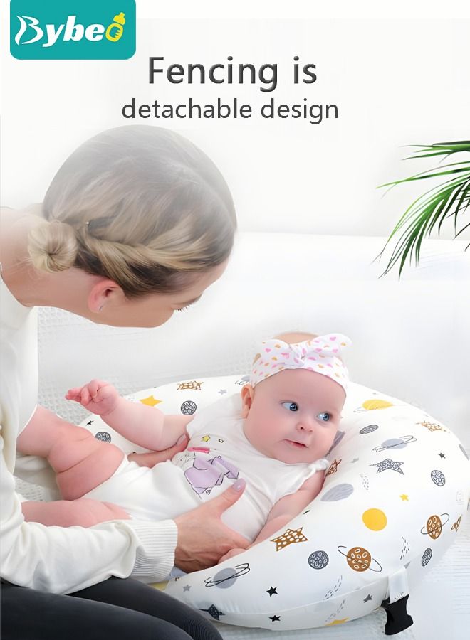 Nursing Pillow for Breastfeeding, Multi-Functional Original Plus Size Breastfeeding Pillows Give Mom and Baby More Support, with Adjustable Waist Strap and Removable Cotton Cover