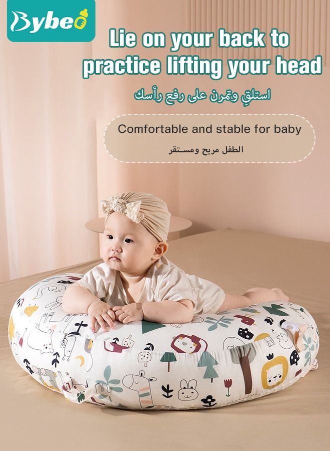 Baby Look Up and Lying Pillow, Nursing Pillow for Breastfeeding, Multi-Functional Original Plus Size Breastfeeding Pillows Give Mom and Baby More Support with Removable Cotton Cover