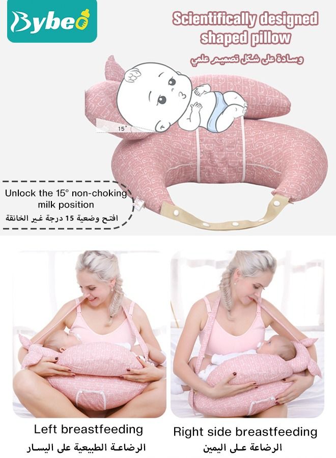 Nursing Pillow for Breastfeeding, Multi-Functional Original Plus Size Breastfeeding Pillows Give Mom and Baby More Support, with Adjustable Waist Strap and Removable Cotton Cover