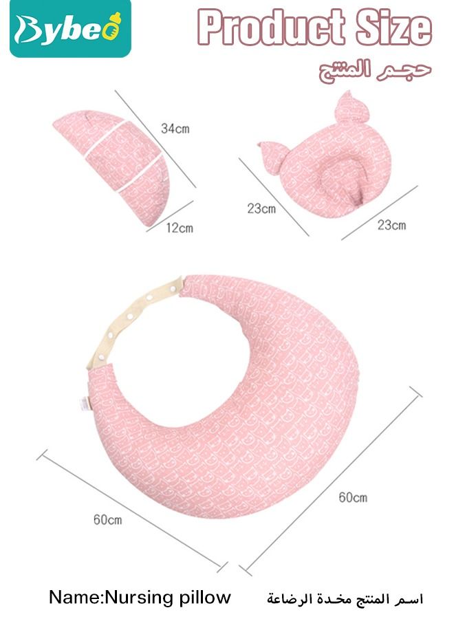 Nursing Pillow for Breastfeeding, Multi-Functional Original Plus Size Breastfeeding Pillows Give Mom and Baby More Support, with Adjustable Waist Strap and Removable Cotton Cover