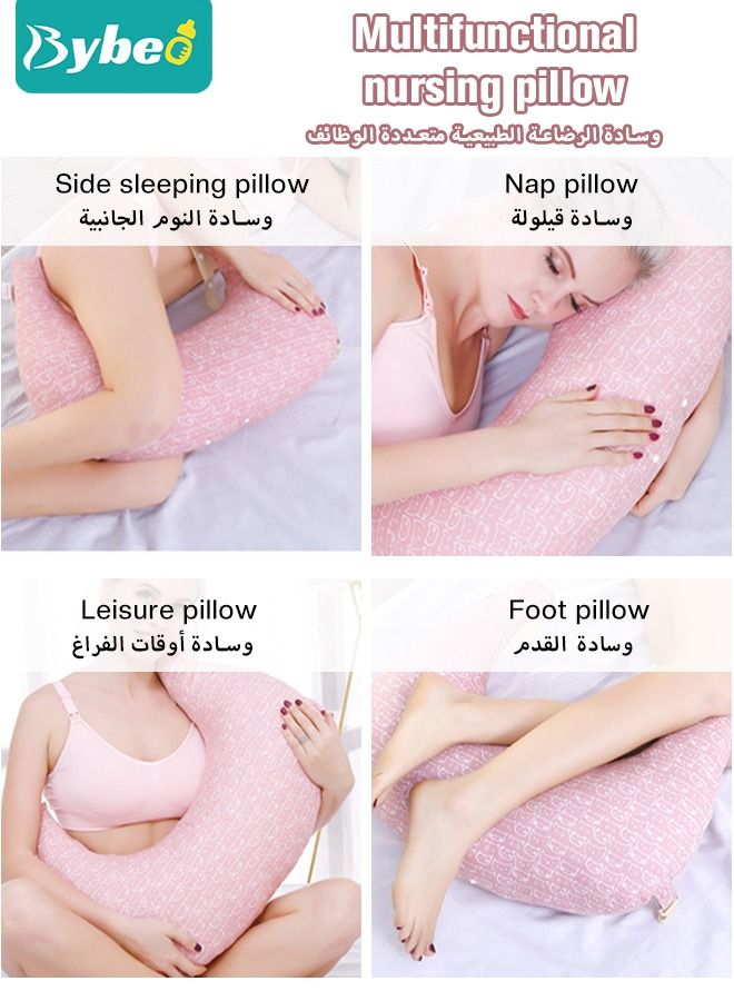 Nursing Pillow for Breastfeeding, Multi-Functional Original Plus Size Breastfeeding Pillows Give Mom and Baby More Support, with Adjustable Waist Strap and Removable Cotton Cover