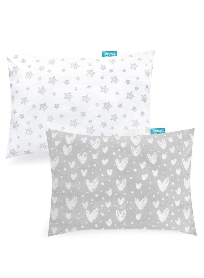 Baby Toddler Pillowcase 2 Pack 100% Jersey Cotton Ultra Soft Kids For Sleeping Fit Pillow Sized 13