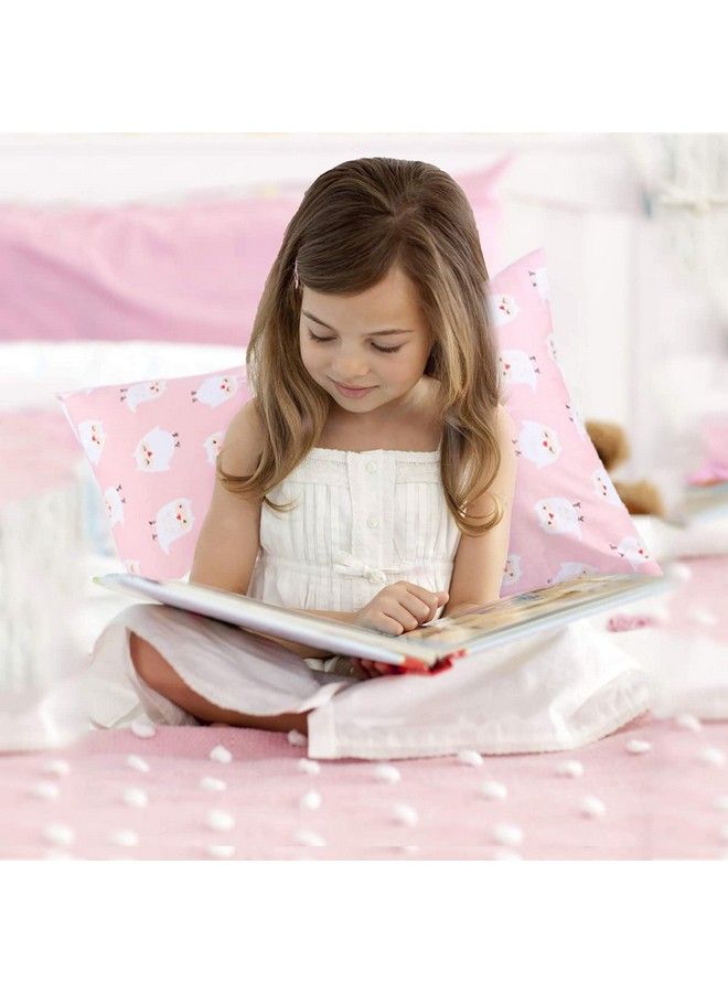 Kids Toddler Pillowcases 2 Pack Pillowslip Case Fits Pillows Sized 13 X 18 Or 12X 16 For Kids Bedding Pillow Cover Pink/White Owl Baby Pillow Cases By Uomny