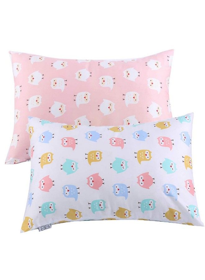 Kids Toddler Pillowcases 2 Pack Pillowslip Case Fits Pillows Sized 13 X 18 Or 12X 16 For Kids Bedding Pillow Cover Pink/White Owl Baby Pillow Cases By Uomny