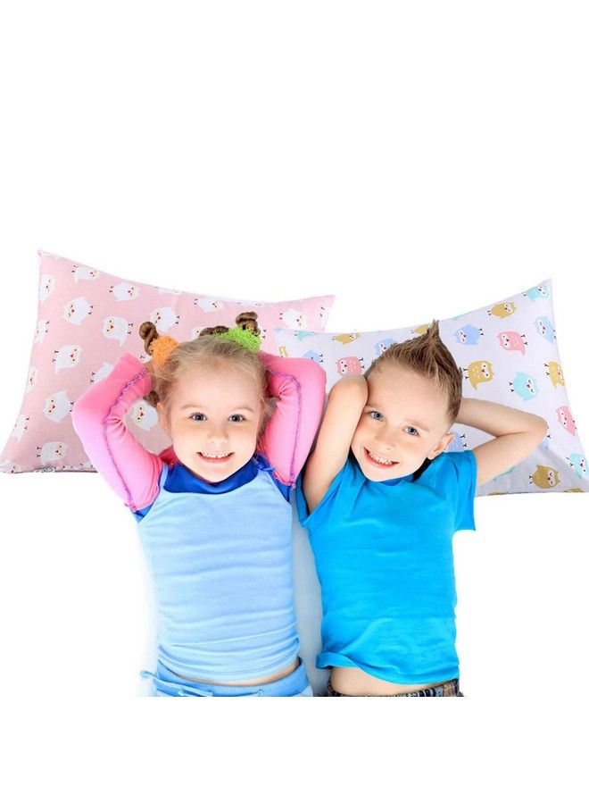 Kids Toddler Pillowcases 2 Pack Pillowslip Case Fits Pillows Sized 13 X 18 Or 12X 16 For Kids Bedding Pillow Cover Pink/White Owl Baby Pillow Cases By Uomny