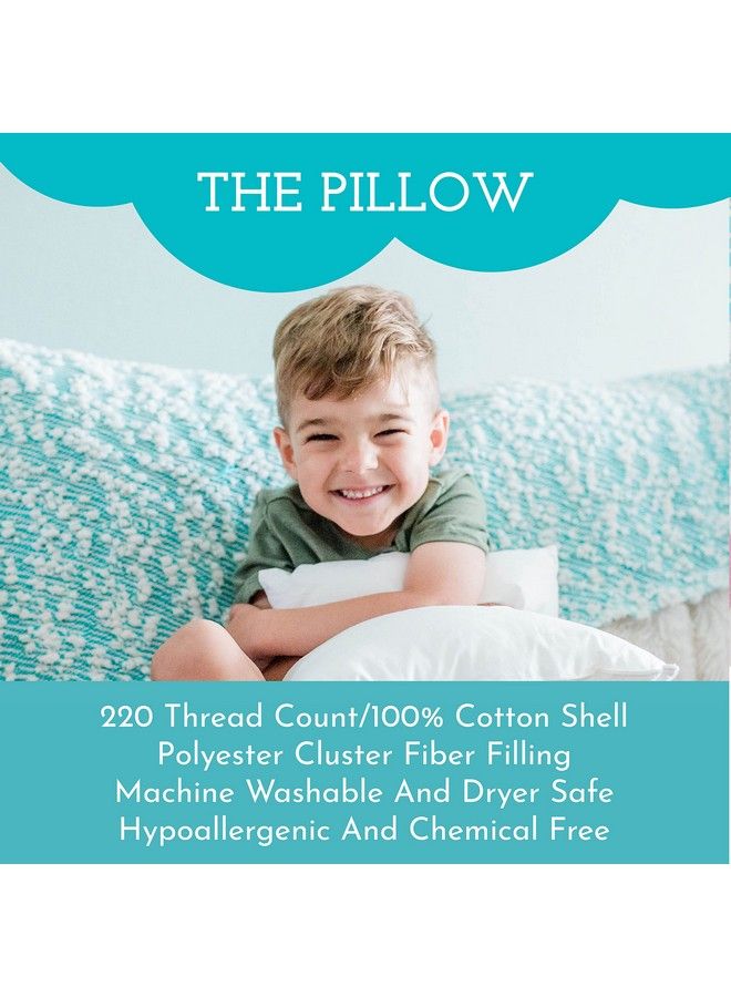 Toddler Pillow With Toddler Pillowcase Soft Hypoallergenic Best Pillow For Kids! Better Neck Support And Sleeping! Better Naps In Bed A Crib Or At School! Makes Travel Comfier! (Safari)