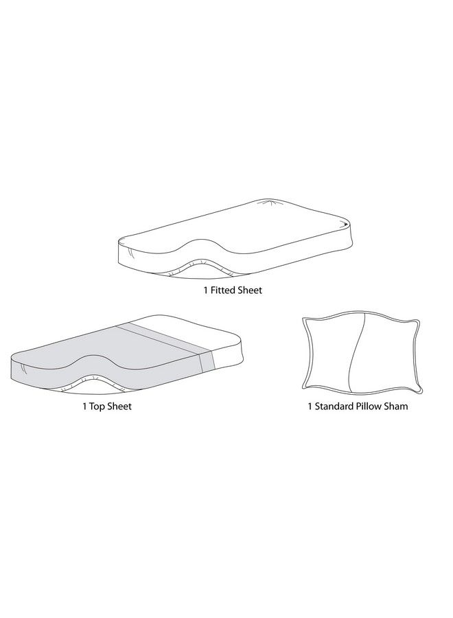 100% Natural Jersey Cotton 3 Piece Toddler Sheet Set Gray Soft Breathable For Boys And Girls