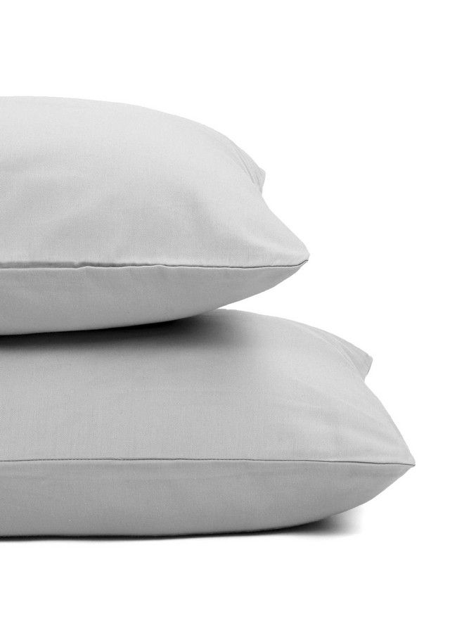 Cotton Toddler Pillowcases 2 Pack Toddler Travel Pillowcases Machine Washable & Super Soft 14X20 Inches Gray